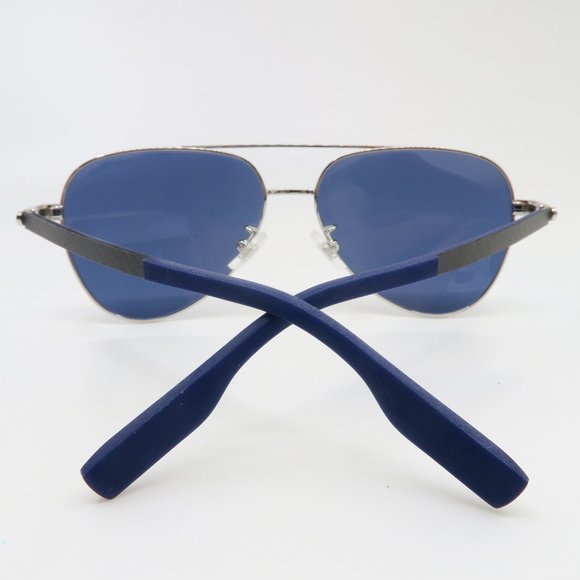 Mont Blanc MB 01825 004 59mm Silver/Blue Carbon Fiber New Men's Sunglasses - Picture 7 of 9